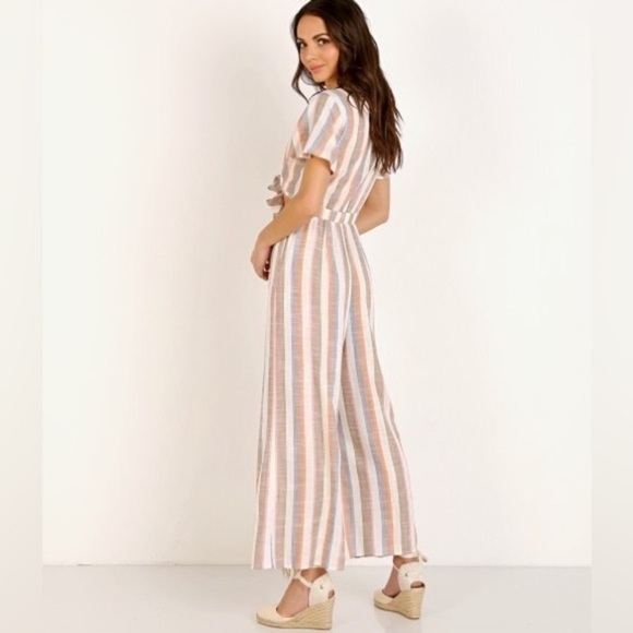 Show Me Your Mumu Val Striped Jumpsuit Shoreburt - Picture 4 of 12